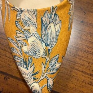 Stylish Orange and Blue Floral Heels